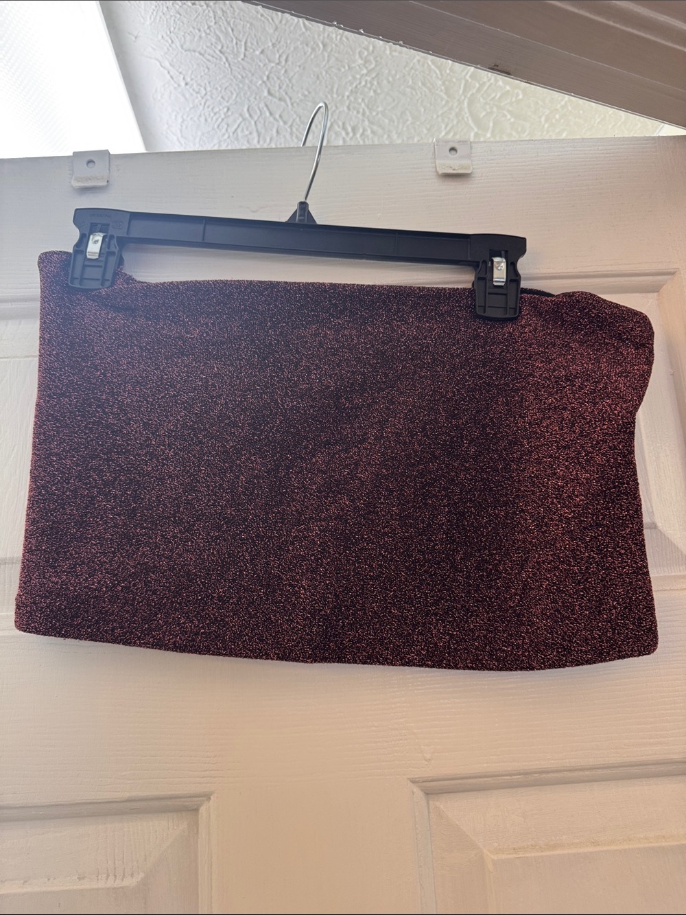 wild fable Glitter crop shirt in Burgundy